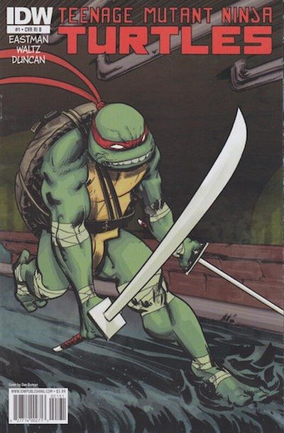 Cover for Teenage Mutant Ninja Turtles (IDW, 2011 series) #1 [Cover RI-B - Incentive Dan Duncan Gatefold Variant]