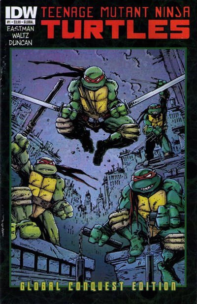 Cover for Teenage Mutant Ninja Turtles (IDW, 2011 series) #1 [Global Conquest Edition Kevin Eastman Variant]