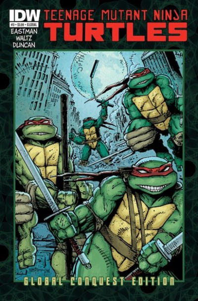 Cover for Teenage Mutant Ninja Turtles (IDW, 2011 series) #3 [Global Conquest Edition Kevin Eastman Variant]