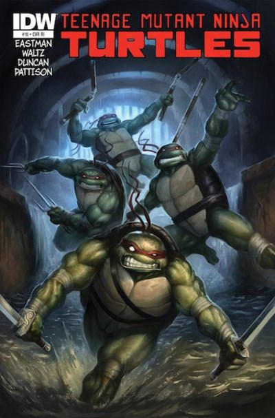 Cover for Teenage Mutant Ninja Turtles (IDW, 2011 series) #10 [Cover RI - Tyler Walpole Variant]