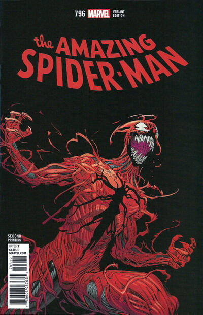 Cover for Amazing Spider-Man (Marvel, 2015 series) #796 [Variant Edition - Second Printing - Mike Hawtorne Cover]