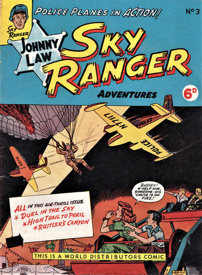 Cover for Johnny Law Sky Ranger Adventures (World Distributors, 1955 series) #3