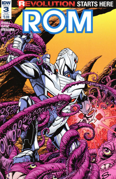 Cover for Rom (IDW, 2016 series) #3 [Steve Scott - Subscription Cover A]