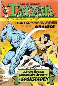 Cover for Tarzan (Atlantic Förlags AB, 1977 series) #7/1987