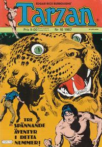 Cover for Tarzan (Atlantic Förlags AB, 1977 series) #10/1987