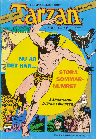 Cover for Tarzan (Atlantic Förlags AB, 1977 series) #7/1989