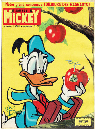 Cover for Le Journal de Mickey (Hachette, 1952 series) #522