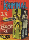 Cover for Kriminal (Editoriale Corno, 1964 series) #51