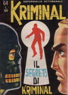 Cover for Kriminal (Editoriale Corno, 1964 series) #64