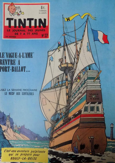 Cover for Le journal de Tintin (Le Lombard, 1946 series) #27/1959