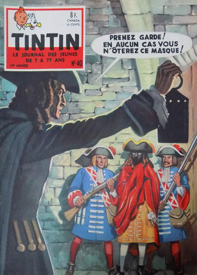 Cover for Le journal de Tintin (Le Lombard, 1946 series) #40/1959