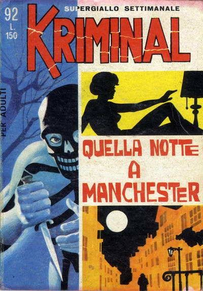 Cover for Kriminal (Editoriale Corno, 1964 series) #92