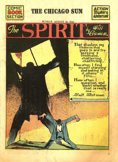 Cover for The Spirit (Register and Tribune Syndicate, 1940 series) #8/16/1942 [Chicago Sun Edition]