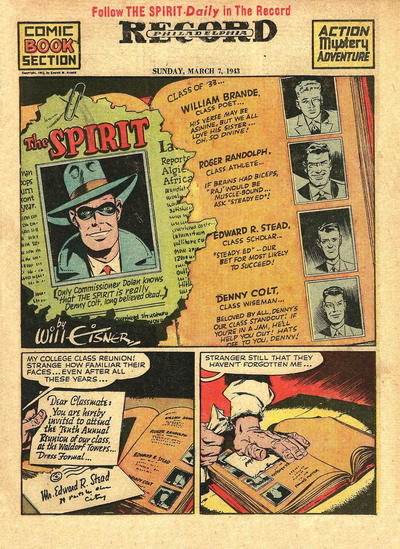 Cover for The Spirit (Register and Tribune Syndicate, 1940 series) #3/7/1943 [Philadelphia Record Edition]