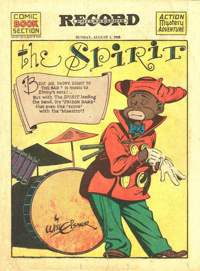 Cover for The Spirit (Register and Tribune Syndicate, 1940 series) #8/1/1943 [Philadelphia Record Edition]