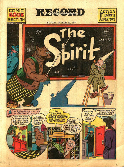 Cover for The Spirit (Register and Tribune Syndicate, 1940 series) #3/12/1944 [Philadelphia Record Edition]