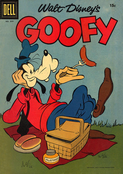 Cover for Four Color (Dell, 1942 series) #899 - Walt Disney's Goofy [15¢]
