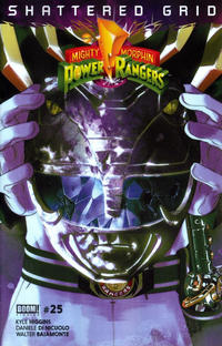 Cover Thumbnail for Mighty Morphin Power Rangers (Boom! Studios, 2016 series) #25 [Shattered Black Ranger - Goñi Montes]