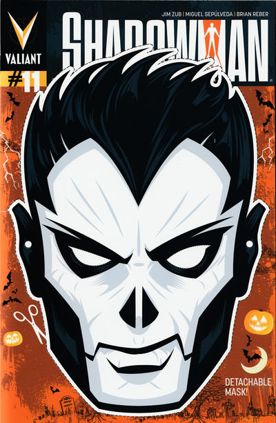 Cover for Shadowman (Valiant Entertainment, 2012 series) #11 [Cover B - Halloween Mask - Rian Hughes]