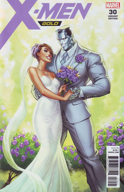 Cover for X-Men: Gold (Marvel, 2017 series) #30 [J. Scott Campbell 'Happy Couple']