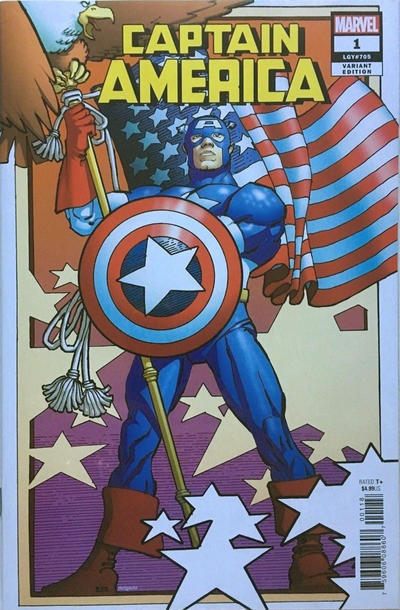 Cover for Captain America (Marvel, 2018 series) #1 [Frank Miller & Edgar Delgado]