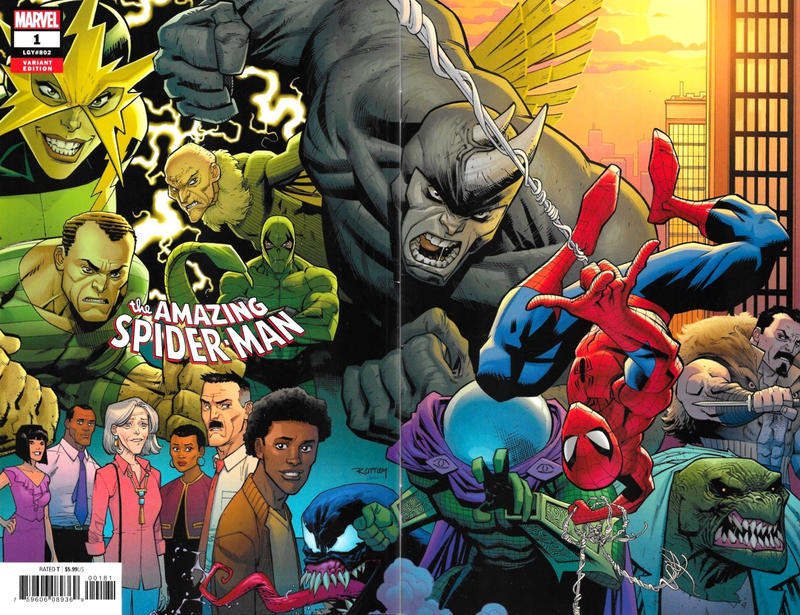 Cover for Amazing Spider-Man (Marvel, 2018 series) #1 (802) [Premiere Variant Edition - Ryan Ottley Fade Cover]