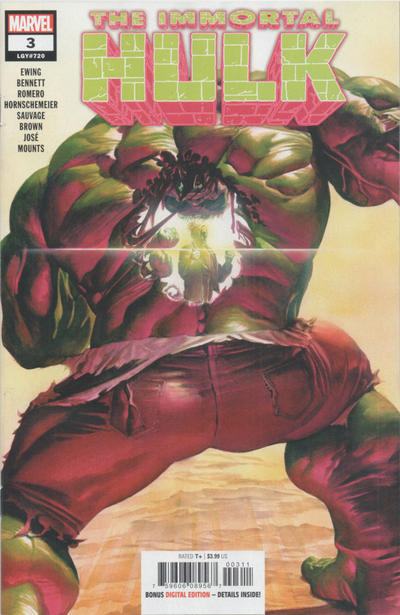 Cover for Immortal Hulk (Marvel, 2018 series) #3 [Alex Ross]