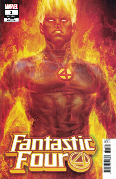 Cover for Fantastic Four (Marvel, 2018 series) #1 [Artgerm 'Human Torch']