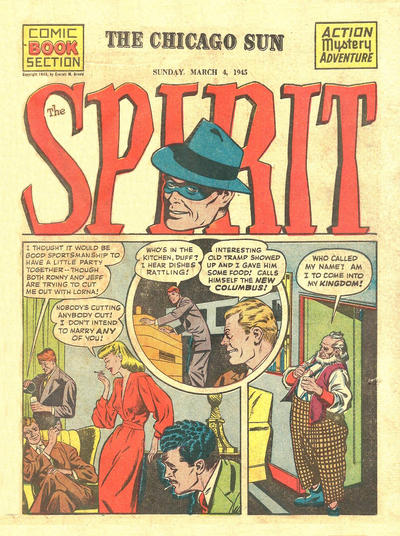 Cover for The Spirit (Register and Tribune Syndicate, 1940 series) #3/4/1945 [Chicago Sun Edition]