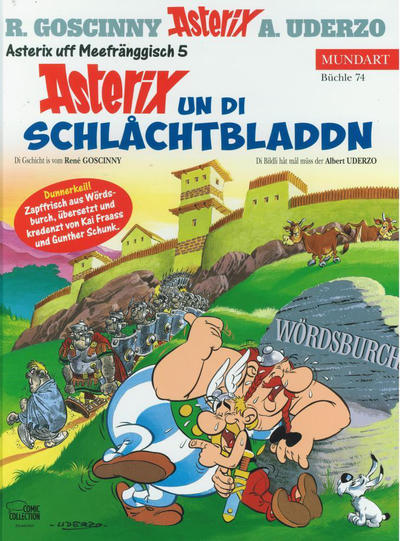 Cover for Asterix Mundart (Egmont Ehapa, 1995 series) #74 - Asterix un di Schlåchtbladdn [Unterfränkisch 5]