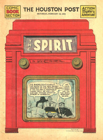 Cover for The Spirit (Register and Tribune Syndicate, 1940 series) #2/16/1941 [Houston Post Edition]