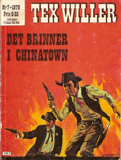 Cover for Tex Willer (Semic, 1977 series) #7/1979 - Det brinner i Chinatown
