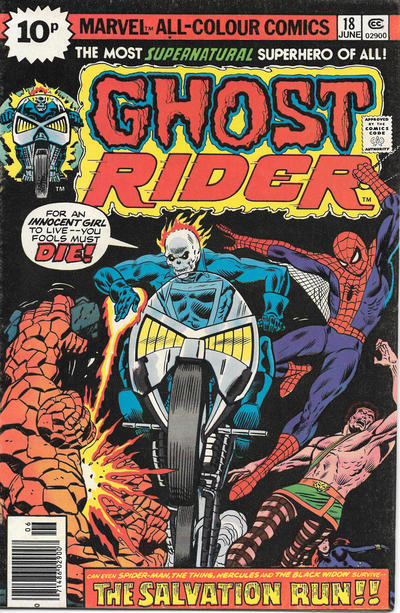 Cover for Ghost Rider (Marvel, 1973 series) #18 [British]