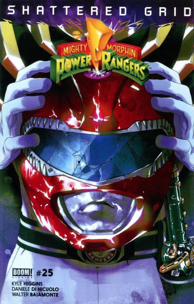 Cover for Mighty Morphin Power Rangers (Boom! Studios, 2016 series) #25 [Shattered Red Ranger - Goñi Montes]