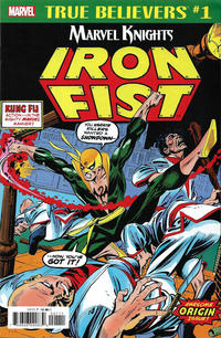 Cover Thumbnail for True Believers: Marvel Knights 20th Anniversary - Iron Fist by Thomas & Kane (Marvel, 2018 series) #1