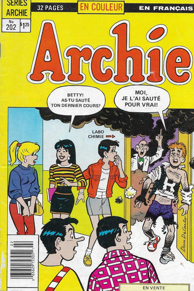 Cover for Archie (Editions Héritage, 1971 series) #202