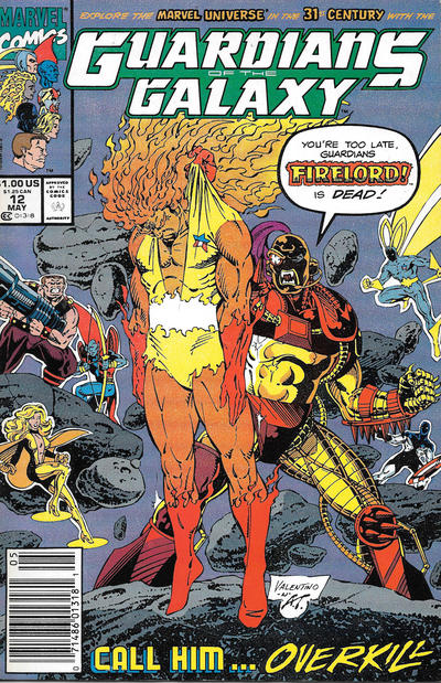Cover for Guardians of the Galaxy (Marvel, 1990 series) #12 [Newsstand]