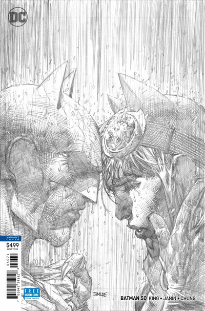 Cover for Batman (DC, 2016 series) #50 [Jim Lee Pencils Only Variant Cover]
