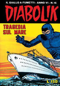 Cover Thumbnail for Diabolik (Astorina, 1962 series) #v6#16 [92] - Tragedia sul mare