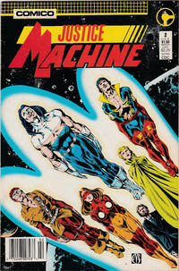 Cover for Justice Machine (Comico, 1987 series) #2 [Newsstand]