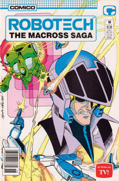 Cover for Robotech: The Macross Saga (Comico, 1985 series) #18 [Newsstand]