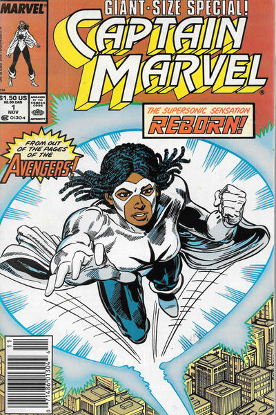 Cover for Captain Marvel (Marvel, 1989 series) #1 [Newsstand]