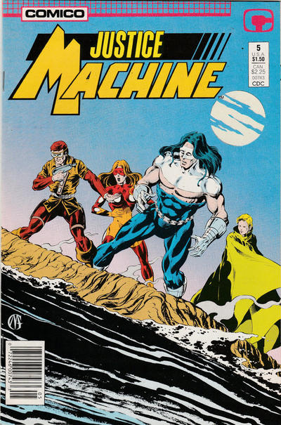 Cover for Justice Machine (Comico, 1987 series) #5 [Newsstand]