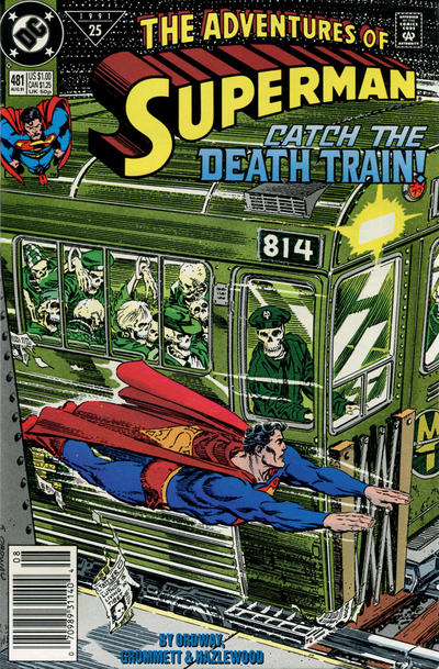 Cover for Adventures of Superman (DC, 1987 series) #481 [Newsstand]