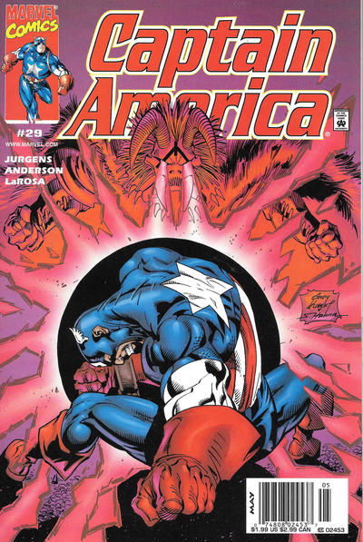 Cover for Captain America (Marvel, 1998 series) #29 [Newsstand]