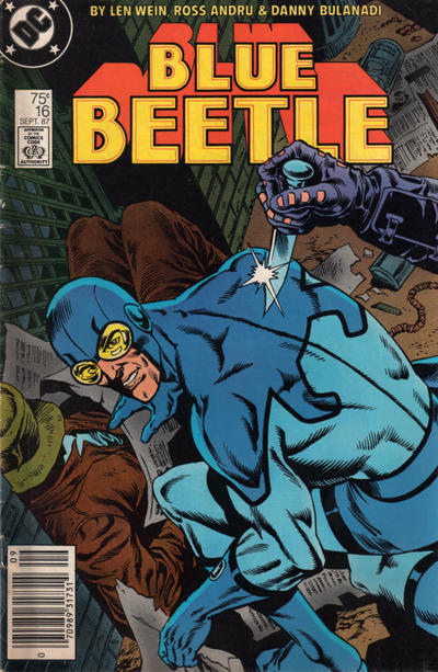 Cover for Blue Beetle (DC, 1986 series) #16 [Newsstand]