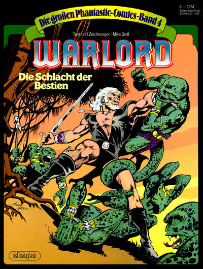 Cover for Die großen Phantastic-Comics (Egmont Ehapa, 1980 series) #4 - Warlord - Die Schlacht der Bestien [5.00 DM]
