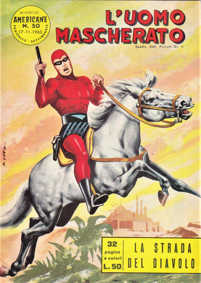 Cover for L'Uomo Mascherato [Avventure americane] (Edizioni Fratelli Spada, 1962 series) #50