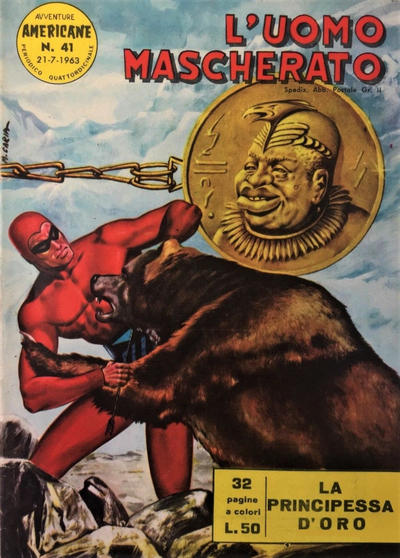 Cover for L'Uomo Mascherato [Avventure americane] (Edizioni Fratelli Spada, 1962 series) #41