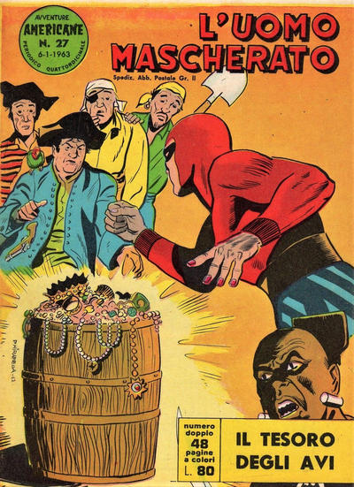 Cover for L'Uomo Mascherato [Avventure americane] (Edizioni Fratelli Spada, 1962 series) #27